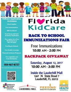 Florida KidCare Back to School Immunizations Fair