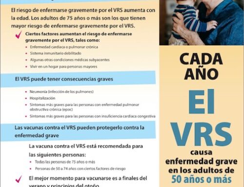 Como proteger a los adultos mayores de RSV (VRS, como se abrevia en inglés)